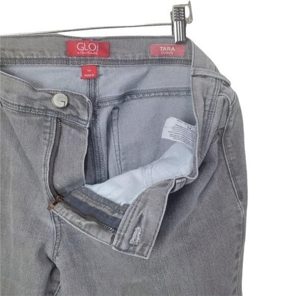GLO GLORIA VANDERBILT Womens Jeans SZ 14S Tara Curvy Gray High Rise Straight Leg - Picture 9 of 12